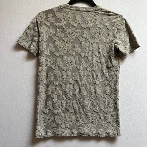 Wilfred Aritzia Tarascon Textured Gray short sleeve T-shirt Sz XXS - Picture 3 of 7
